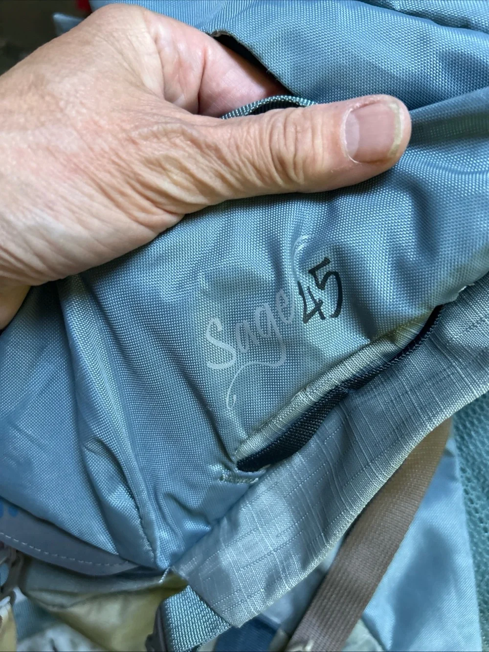Gregory 45 L SAGE Backpack WOMEN L Camping Outdoors  HIKING INTUITION. Very good